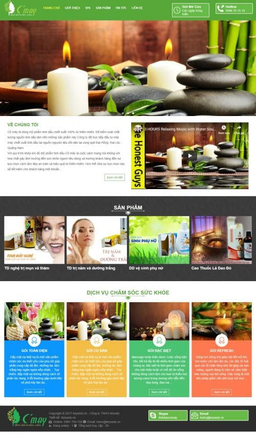 Thiết kế web làm đẹp spa