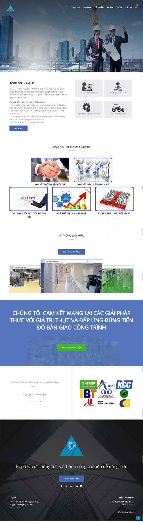 THiết kế website công ty xây dựng công trình