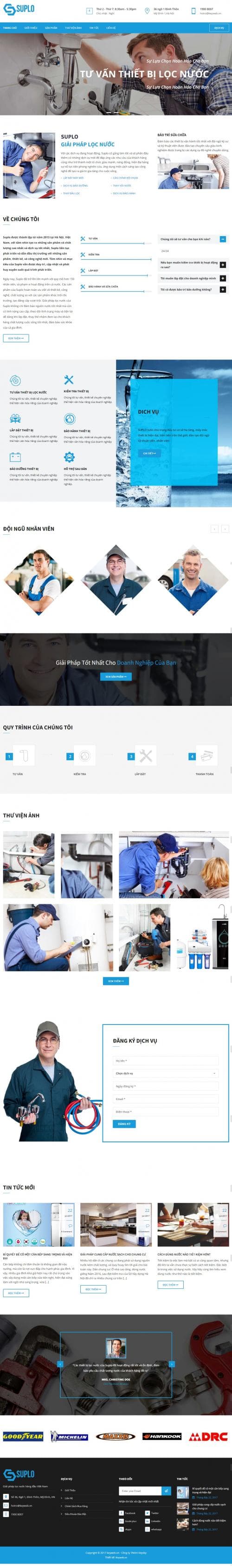 Thiết kế website sửa chữa điện nước