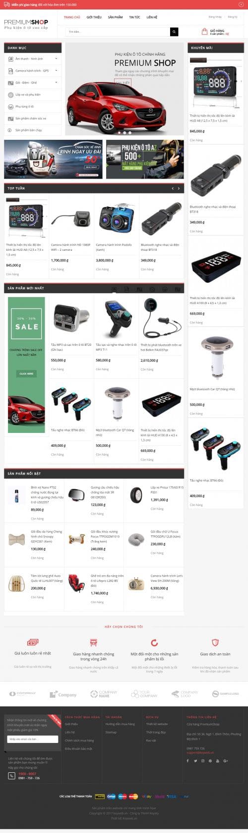 Thiết kế website shop bán đồ massege