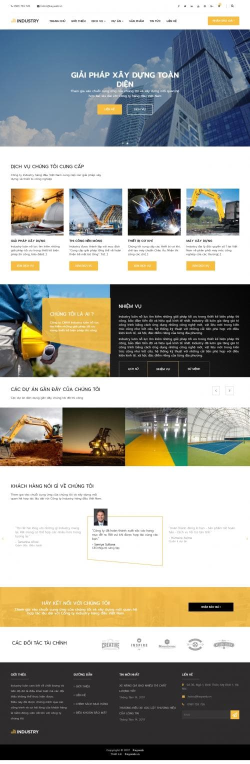 Thiết kế website công ty xây dựng 4