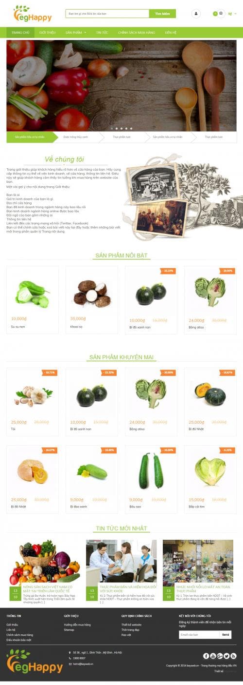 Thiết kế website bán nông sản 2