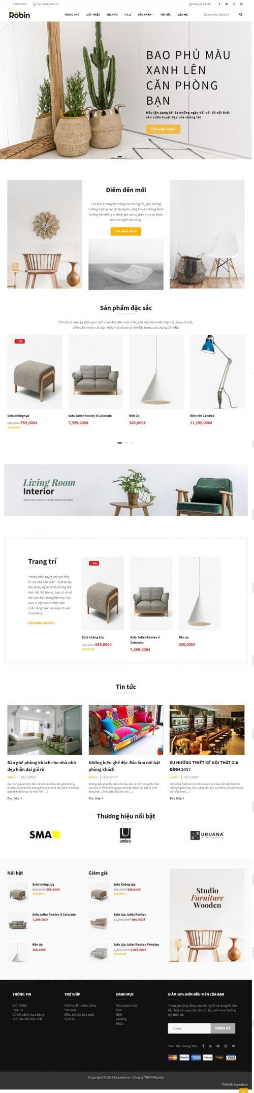 Thiết kế website bán đồ nội thất