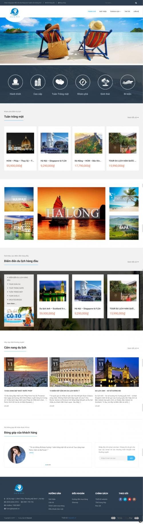 Thiết kế website du lịch