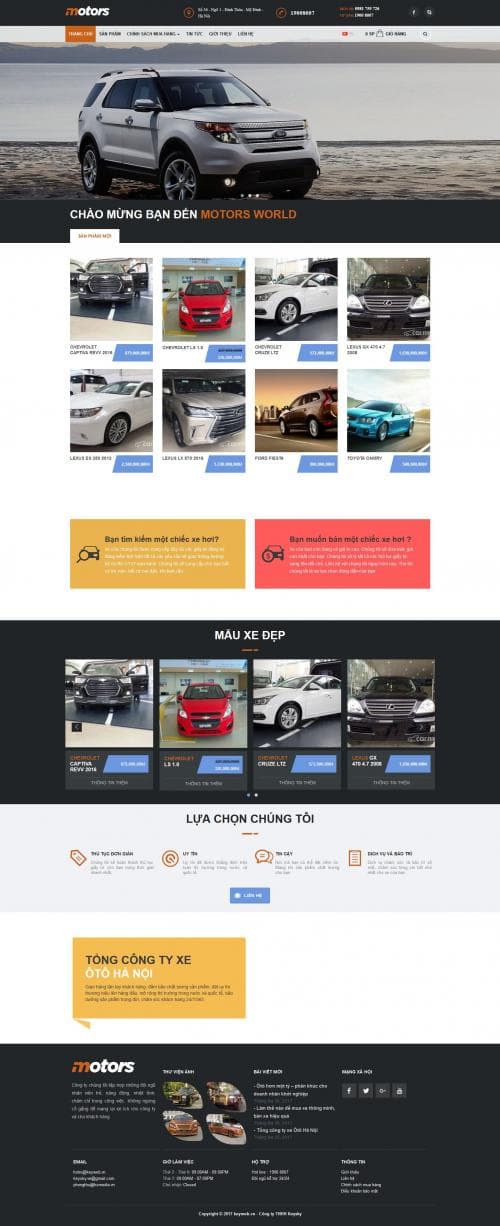 Thiết kế website bán ô tô