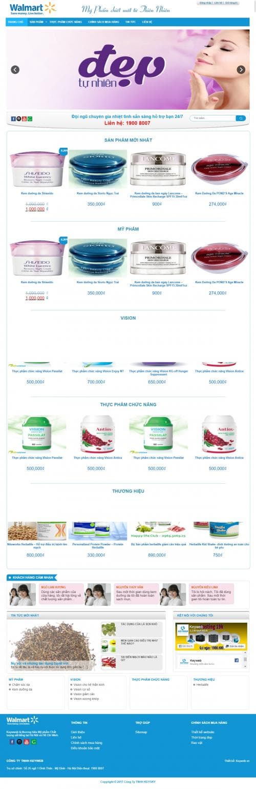 Dự án mỹ phẩm online