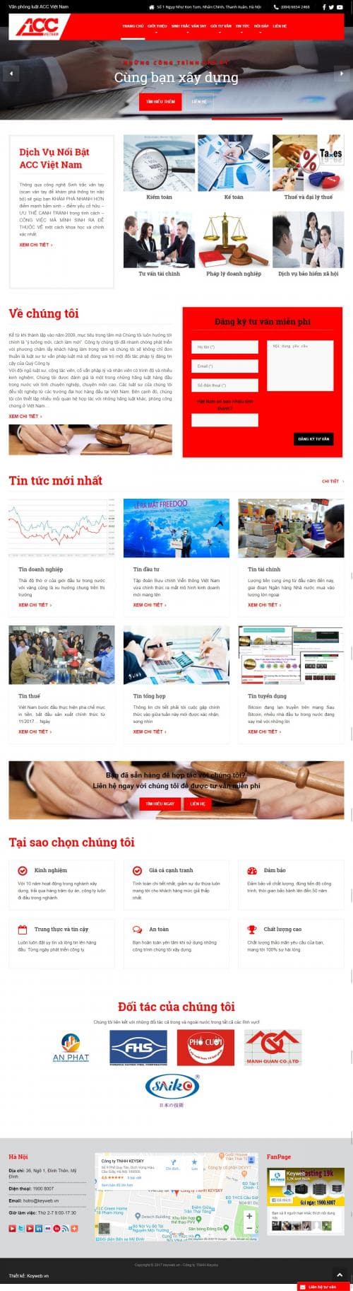 Thiết kế website văn phòng luật