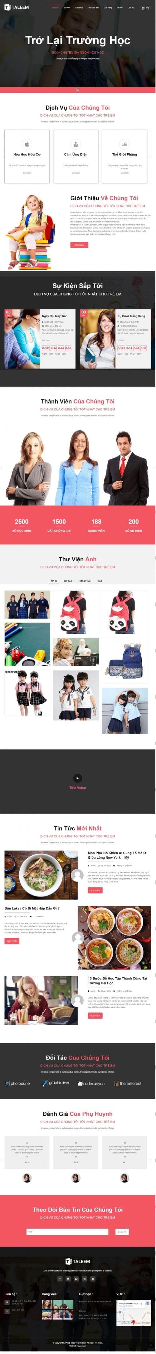Thiết kế website dịch vụ dạy học