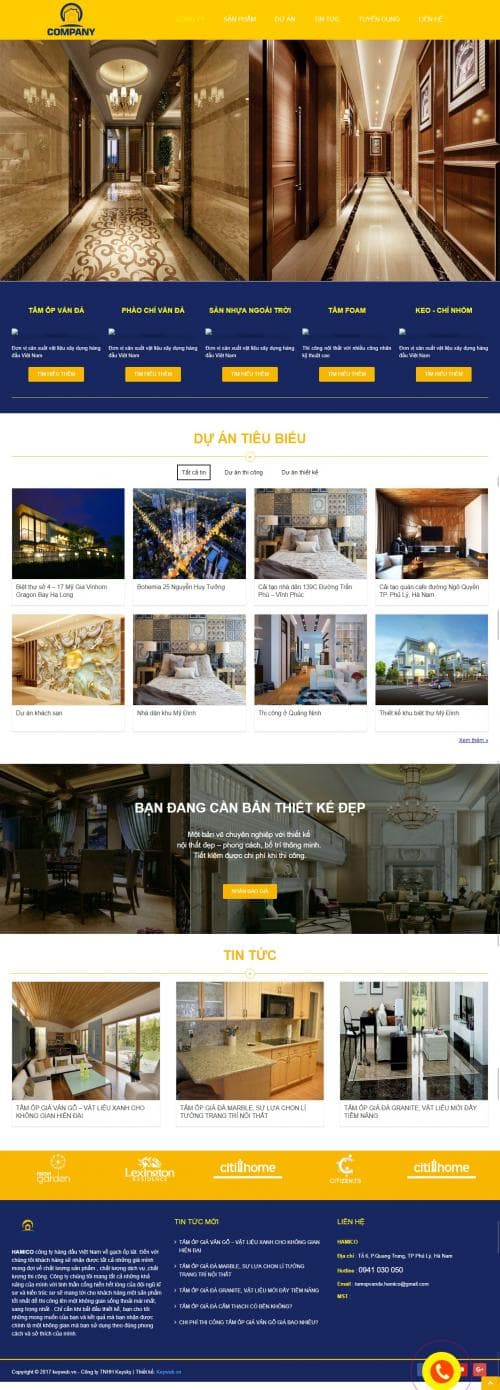 Thiết kế website dịch vụ khách sạn