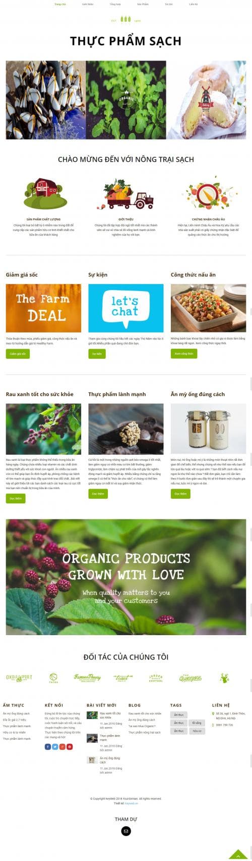 Thiết kế website bán thực phẩm sạch