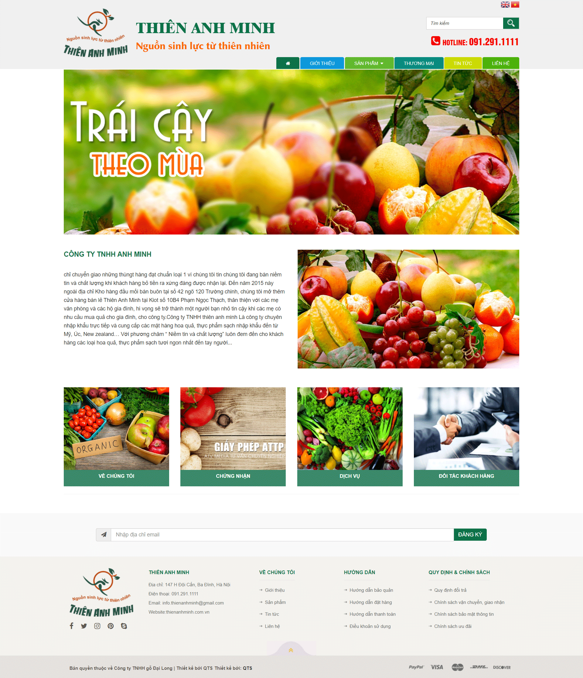 web bán trái cây thiên minh anh