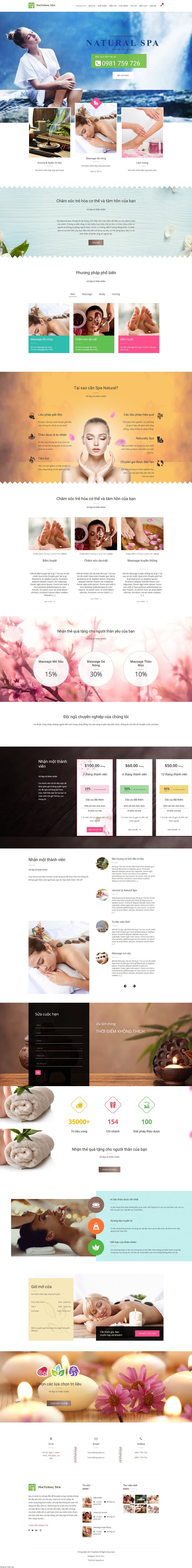 Chăm sóc sức khỏe Narural spa