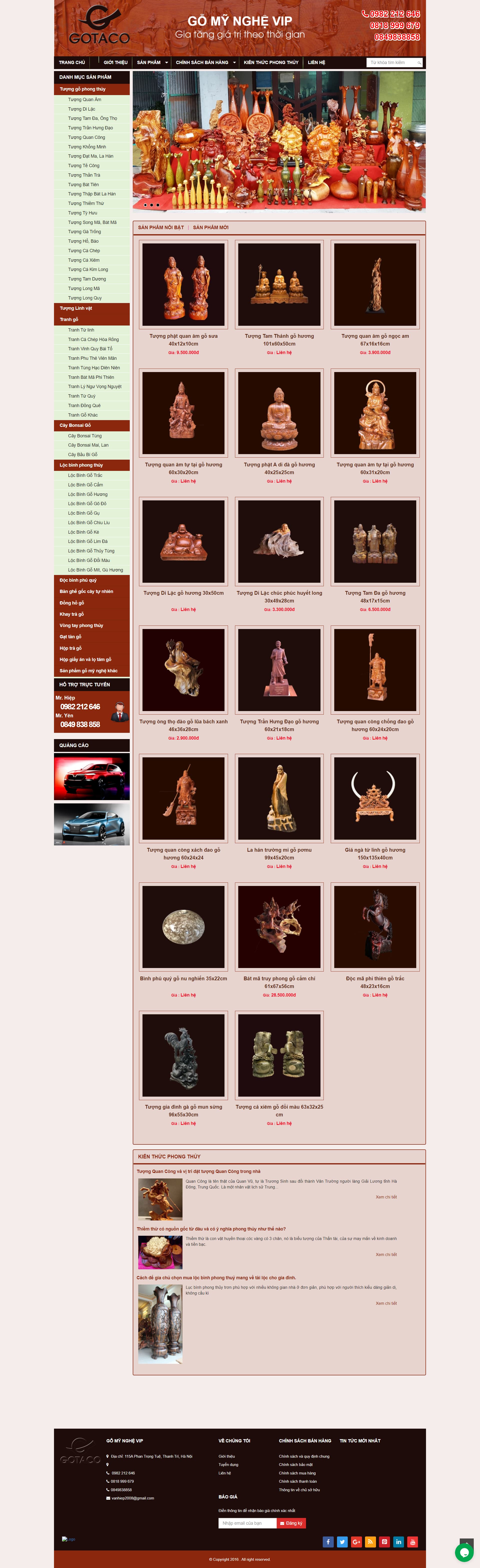 Mẫu website có sẵn - Bán hàng nội thất - Giá bán 500K